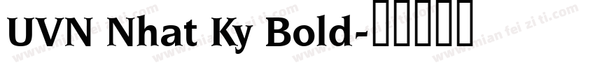UVN Nhat Ky Bold字体转换